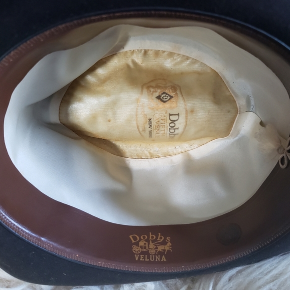 1940's Dobbs Veluna Vintage Dapper Fedora Hat - Picture 6 of 13
